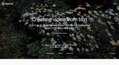 Sora: Creating video from text preview